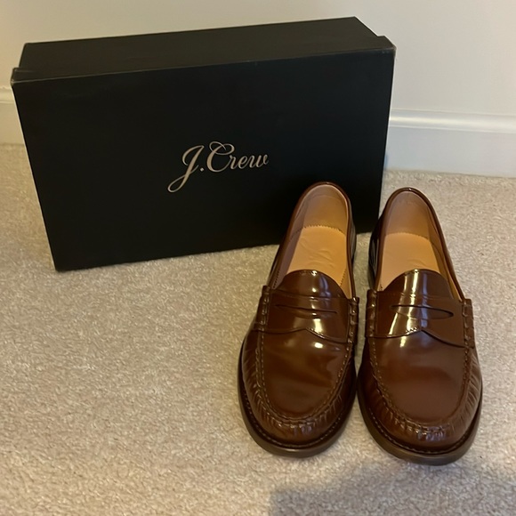 ✨HP ✨ J. Crew Leather Loafers - Picture 1 of 7
